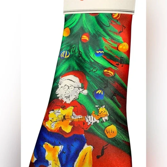 Jerry Garcia Merry Christmas 56 Collection NECKTIE TIE Silk Tree Santa Guitar - Picture 2 of 12